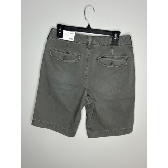 American Eagle Men's Bermuda shorts Sz 28 Green Flat front chino shorts - Picture 2 of 10